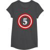 imageCaptain 5th Birthday  Gift for Five Years Old Youth Kids TShirtDark Heather Grey