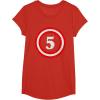 imageCaptain 5th Birthday  Gift for Five Years Old Youth Kids TShirtRed