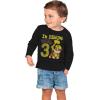 imagePaw Patrol Rubble 3rd Birthday Long Sleeve Shirt for Toddler Boys  Im Digging Being 3 Gift Tee for Three Year OldBlack