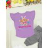 imagePaw Patrol Skye Toddler Birthday Girl Tee  Gift Idea for 3 or 4 Year Old Girls  Ruffle Sleeve Party TopEaster Ruffle  Lavender