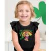 imagePaw Patrol Skye Toddler Birthday Girl Tee  Gift Idea for 3 or 4 Year Old Girls  Ruffle Sleeve Party TopSt Patrick Ruffle  Black