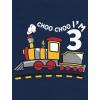imageTstars 3rd Birthday 3 Year Old Boy Choo Train 34 Sleeve Baseball Jersey Toddler ShirtPurple
