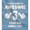 imageTstars 3rd Birthday Shirt What an Awesome 3 Year Old Looks Like Funny Kids TShirtCalifornia Blue