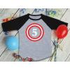 imageTstars Captain 5th Five Year Old Birthday Gift 34 Sleeve Baseball Jersey Toddler ShirtBlue