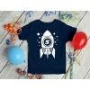 imageTstars Gift for Five Year Old 5th Birthday Space Rocket ToddlerInfant Kids TShirtBlack