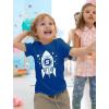 imageTstars Gift for Five Year Old 5th Birthday Space Rocket ToddlerInfant Kids TShirtGreen