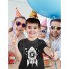 imageTstars Gift for Five Year Old 5th Birthday Space Rocket ToddlerInfant Kids TShirtNavy