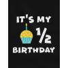 imageTstars Half Birthday Outfit Baby Boy Girl One 12 Year Old Milestone Infant BodysuitBlack