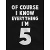 imageTstars I Know Everything Im 5 Funny 5th Birthday Gift Girls Fitted Kids TShirtPink