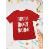imageTstars Its My Birthday Dude Shirt 2nd 3rd 4th 5th Boys Girls Toddler Kids TShirtDude  Red