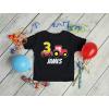 imageTstars Personalized 3rd Birthday Shirt Boy Construction Tractor Toddler Kids TShirtCalifornia Blue