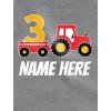 imageTstars Personalized 3rd Birthday Shirt Boy Construction Tractor Toddler Kids TShirtGreen
