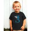 imageTstars Shark 3rd Birthday Shirt Boy Girl Gift for 3 Year Old Toddler Kids TShirt 4T Navy