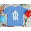 imageTstars Space Rocket 3rd Birthday Shirt Boy Girl 3 Year Old Infant Toddler Kids TShirtBlack