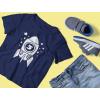 imageTstars Space Rocket 3rd Birthday Shirt Boy Girl 3 Year Old Infant Toddler Kids TShirtBlack