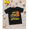 imageTstars Truck 3rd Birthday Shirt Boy Girl Gift for 3 Year Old Toddler Kids TShirtBlack