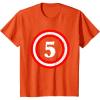 imageCaptain 5th Birthday  Gift for Five Years Old Youth Kids TShirtOrange