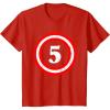 imageCaptain 5th Birthday  Gift for Five Years Old Youth Kids TShirtRed