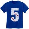 imageTstars Baseball 5th Birthday Shirt Boy Girl Gifts 5 Year Old Toddler Kids TShirtBlue