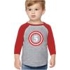 imageTstars Captain 5th Five Year Old Birthday Gift 34 Sleeve Baseball Jersey Toddler ShirtRed