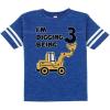 imageTstars Construction 3rd Birthday Shirt Boy Im Digging Being 3 Kids Jersey TShirtBlue