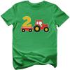 imageTstars Farm Tractor 2nd 3rd Birthday Shirt for Toddler Boys or Girls  Gift Tee for 2 3 Year Old  Kids Bday Party OutfitTractor 2nd  Green