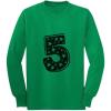 imageTstars Five Years Old Birthday Gift Idea  Im 5 Superstar Long Sleeve Kids TShirtGreen