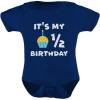 imageTstars Half Birthday Outfit Baby Boy Girl One 12 Year Old Milestone Infant BodysuitNavy