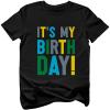 imageTstars Its My Birthday Dude Shirt 2nd 3rd 4th 5th Boys Girls Toddler Kids TShirtMy Birthday  Black