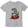 imageTstars Race Car 3rd Birthday Shirt  Fun Gift Tee for 3YearOld Boys ampamp Girls Toddler Kids Racing Party OutfitGray