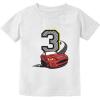 imageTstars Race Car 3rd Birthday Shirt  Fun Gift Tee for 3YearOld Boys ampamp Girls Toddler Kids Racing Party OutfitWhite