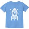 imageTstars Space Rocket 3rd Birthday Shirt Boy Girl 3 Year Old Infant Toddler Kids TShirtCalifornia Blue