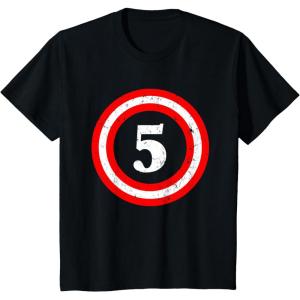 imageCaptain 5th Birthday  Gift for Five Years Old Youth Kids TShirtBlack