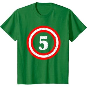 imageCaptain 5th Birthday  Gift for Five Years Old Youth Kids TShirtKelly Green