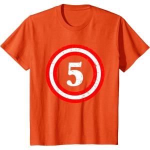 imageCaptain 5th Birthday  Gift for Five Years Old Youth Kids TShirtOrange