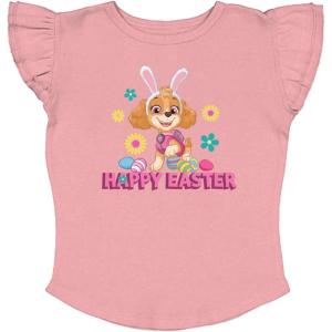 imagePaw Patrol Skye Toddler Birthday Girl Tee  Gift Idea for 3 or 4 Year Old Girls  Ruffle Sleeve Party TopEaster Ruffle Mauvelous