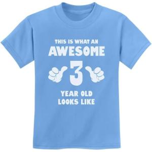 imageTstars 3rd Birthday Shirt What an Awesome 3 Year Old Looks Like Funny Kids TShirtCalifornia Blue