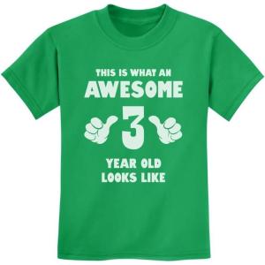 imageTstars 3rd Birthday Shirt What an Awesome 3 Year Old Looks Like Funny Kids TShirtGreen
