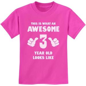 imageTstars 3rd Birthday Shirt What an Awesome 3 Year Old Looks Like Funny Kids TShirtPink