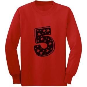 imageTstars Five Years Old Birthday Gift Idea  Im 5 Superstar Long Sleeve Kids TShirtRed