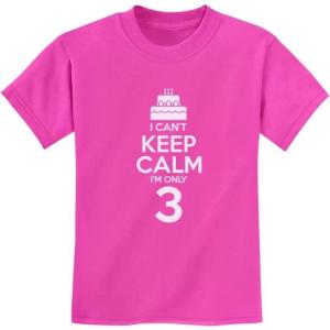 imageTstars I Cant Keep Calm Im 3 3rd Birthday Shirt Boy Girl Three Years Old Kids TShirtPink