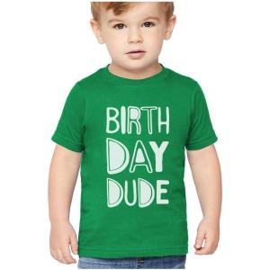 imageTstars Its My Birthday Dude Shirt 2nd 3rd 4th 5th Boys Girls Toddler Kids TShirtDude  Green