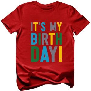 imageTstars Its My Birthday Dude Shirt 2nd 3rd 4th 5th Boys Girls Toddler Kids TShirtMy Birthday  Red