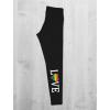 imageLove Pride Leggings for Women ampamp Teen Girls  LGBTQ Equality Gift  Heart Rainbow TightsBlack