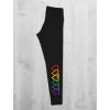 imageLove Pride Leggings for Women ampamp Teen Girls  LGBTQ Equality Gift  Heart Rainbow TightsHearts  Black