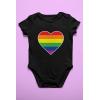 imageTstars I Love My Dads Pride Baby Outfit  Gift for Gay LGBT Parents  LGBTQ Rainbow Infant BodysuitHeart  Black