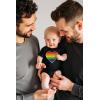 imageTstars I Love My Dads Pride Baby Outfit  Gift for Gay LGBT Parents  LGBTQ Rainbow Infant BodysuitHeart  Black