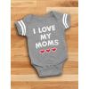 imageTstars I Love My Dads Pride Baby Outfit  Gift for Gay LGBT Parents  LGBTQ Rainbow Infant BodysuitMoms  Gray