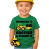imageTstars Promoted to Big Brother and Digging It TShirt  Toddler Kids Sibling Shirt  Pregnancy Reveal Gift for BoysGreen
