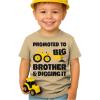imageTstars Promoted to Big Brother and Digging It TShirt  Toddler Kids Sibling Shirt  Pregnancy Reveal Gift for BoysLatte